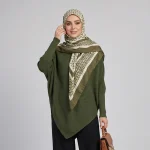 پلیور یقه اسکی زنانه مدل PMM10 یشمی - تصویر 3