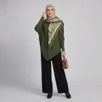 پلیور یقه اسکی زنانه مدل PMM10 یشمی - تصویر 4