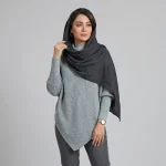 پلیور یقه اسکی زنانه مدل PMM10 طوسی فیلی - تصویر 3