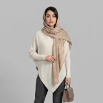 پلیور یقه اسکی زنانه مدل PMM10 کرم روشن - تصویر 2